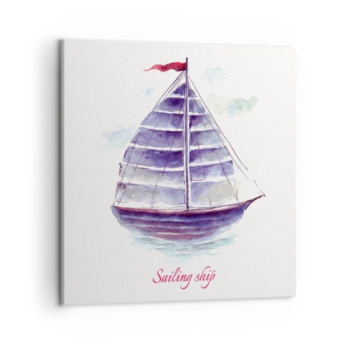 Quadro em tela - Cheio de velas e águas calmas - 50x50 cm