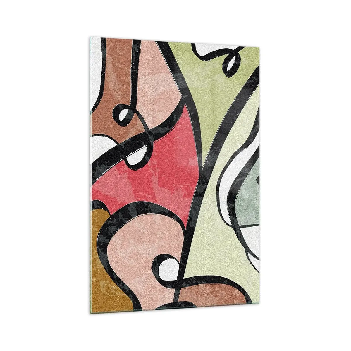 Quadro em vidro - Piruetas entre cores - 70x100 cm