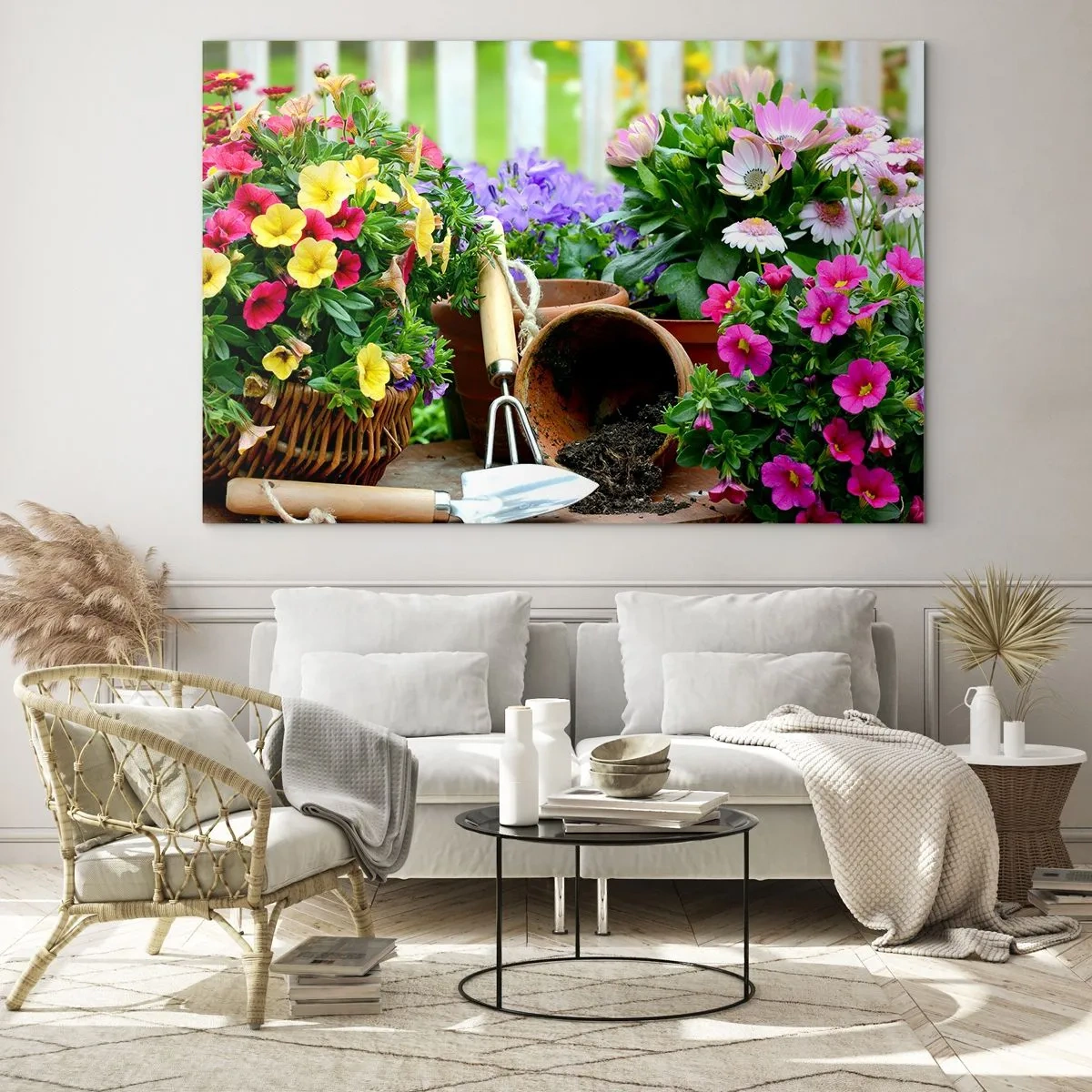 Quadro em vidro - Jardim da Joana - 120x80 cm