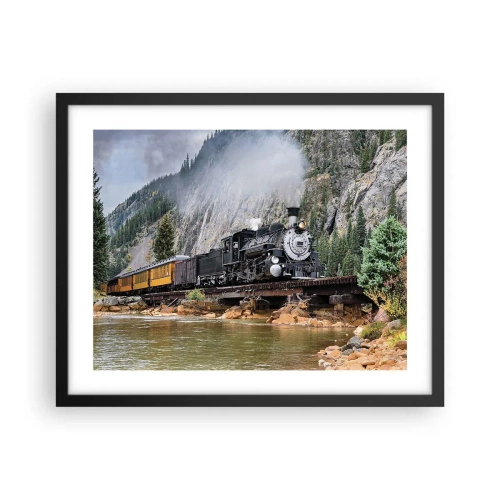 Pôster com moldura preta - Para onde? Onde? - 50x40 cm