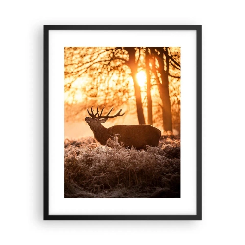 Pôster com moldura preta - O sonho do caçador - 40x50 cm