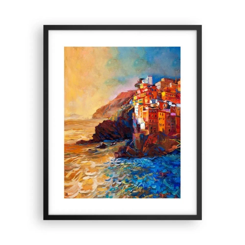 Pôster com moldura preta - Vibrações italianas - 40x50 cm