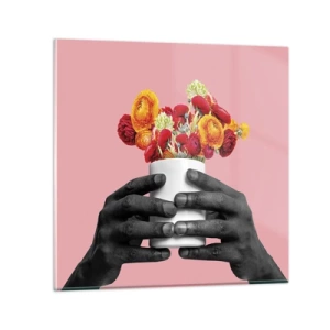 Quadro em vidro - A apoteose da vida - 40x40 cm