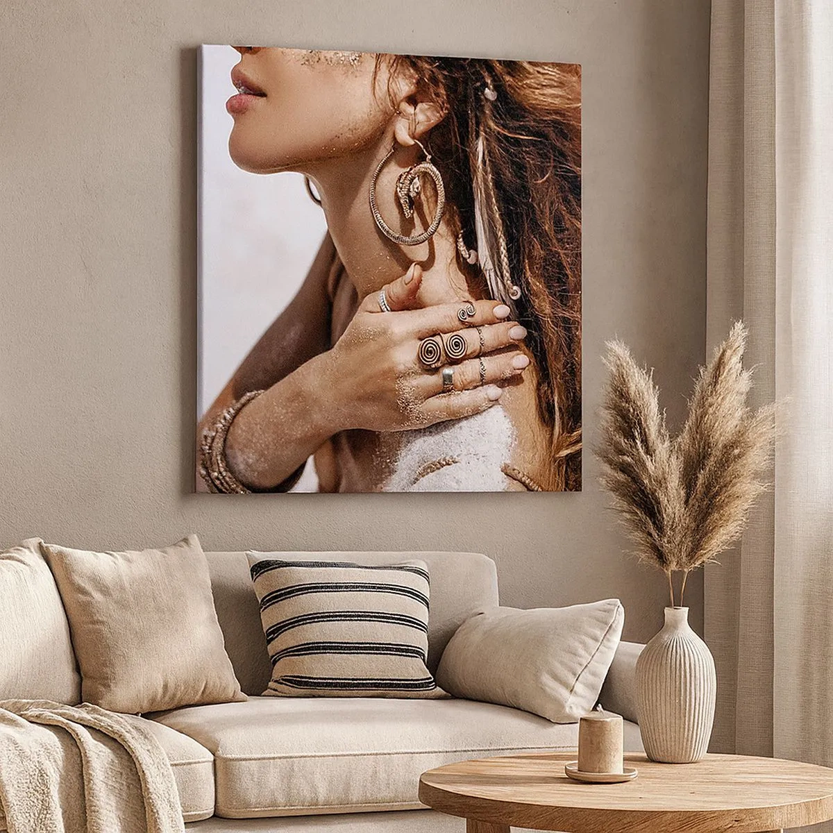 Quadro em tela - A rainha da praia selvagem - 30x30 cm