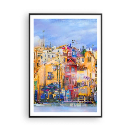 Pôster com moldura preta - Estamos juntos - 70x100 cm