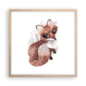 Pôster com moldura de carvalho claro - Como não amar - 50x50 cm