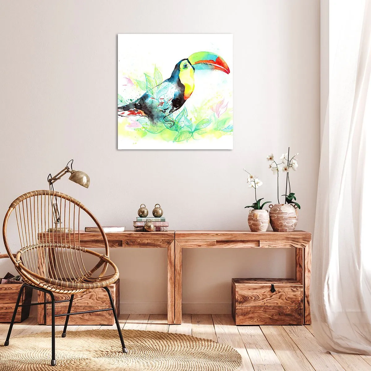 Quadro em tela - Colorido como a América do Sul - 30x30 cm