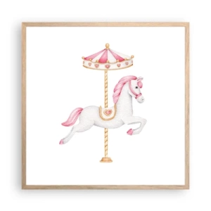 Pôster com moldura de carvalho claro - Caiu no chão - 60x60 cm