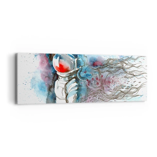 Quadro em tela - Sozinho com o espaço - 90x30 cm