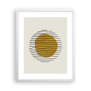 Pôster em moldura branca - Abstração a tremer com o calor - 40x50 cm