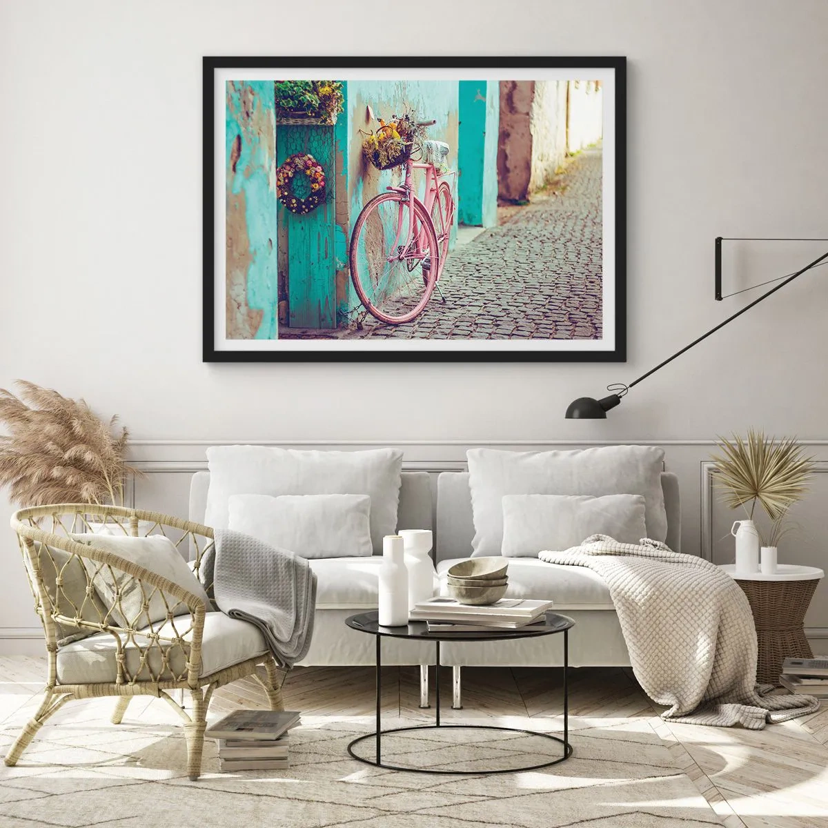 Pôster com moldura preta - Volto logo - 91x61 cm