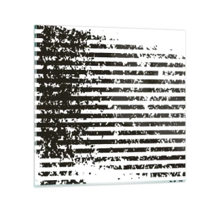 Quadro em vidro - Ritmo e ruído - 30x30 cm