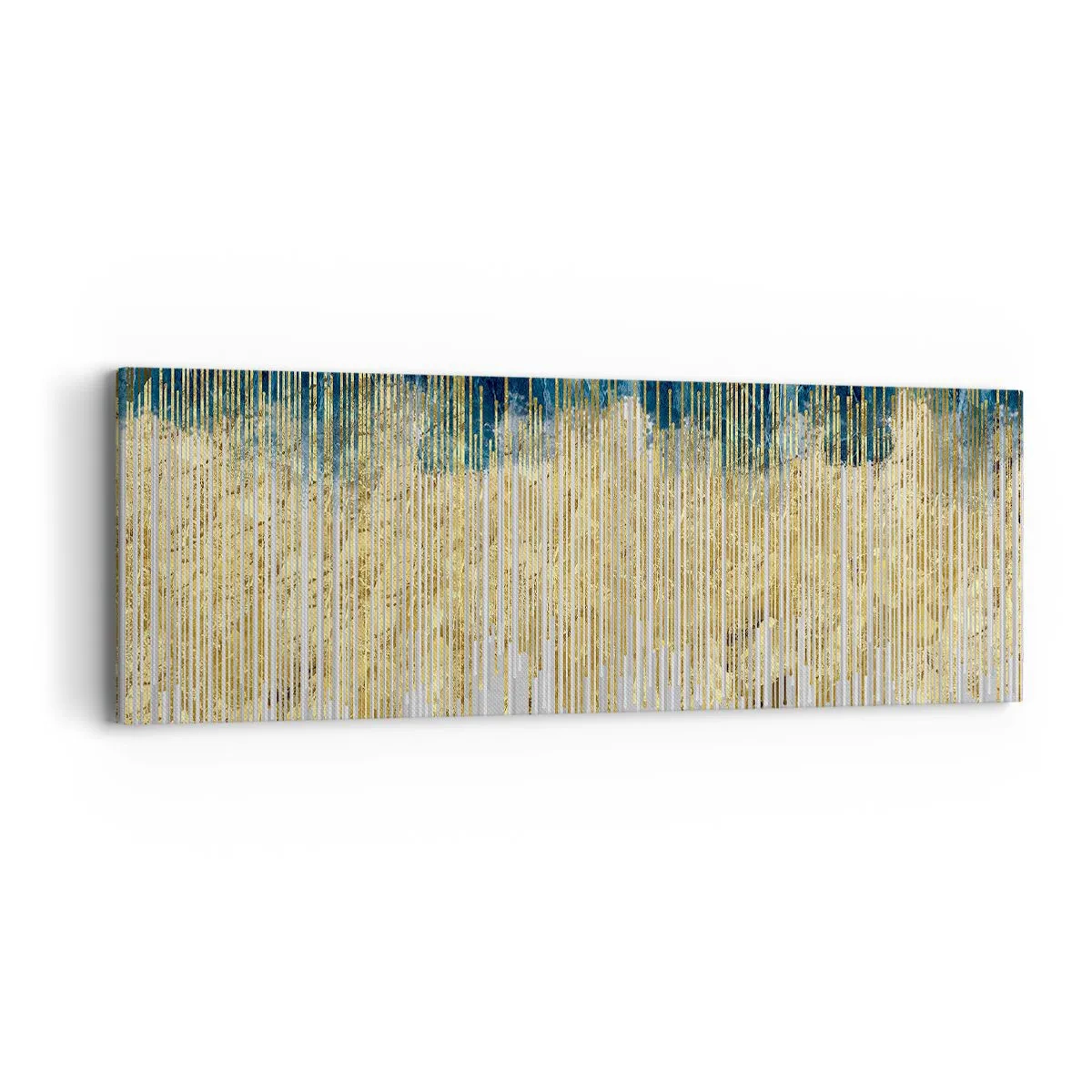 Quadro em tela - Borda dourada - 90x30 cm