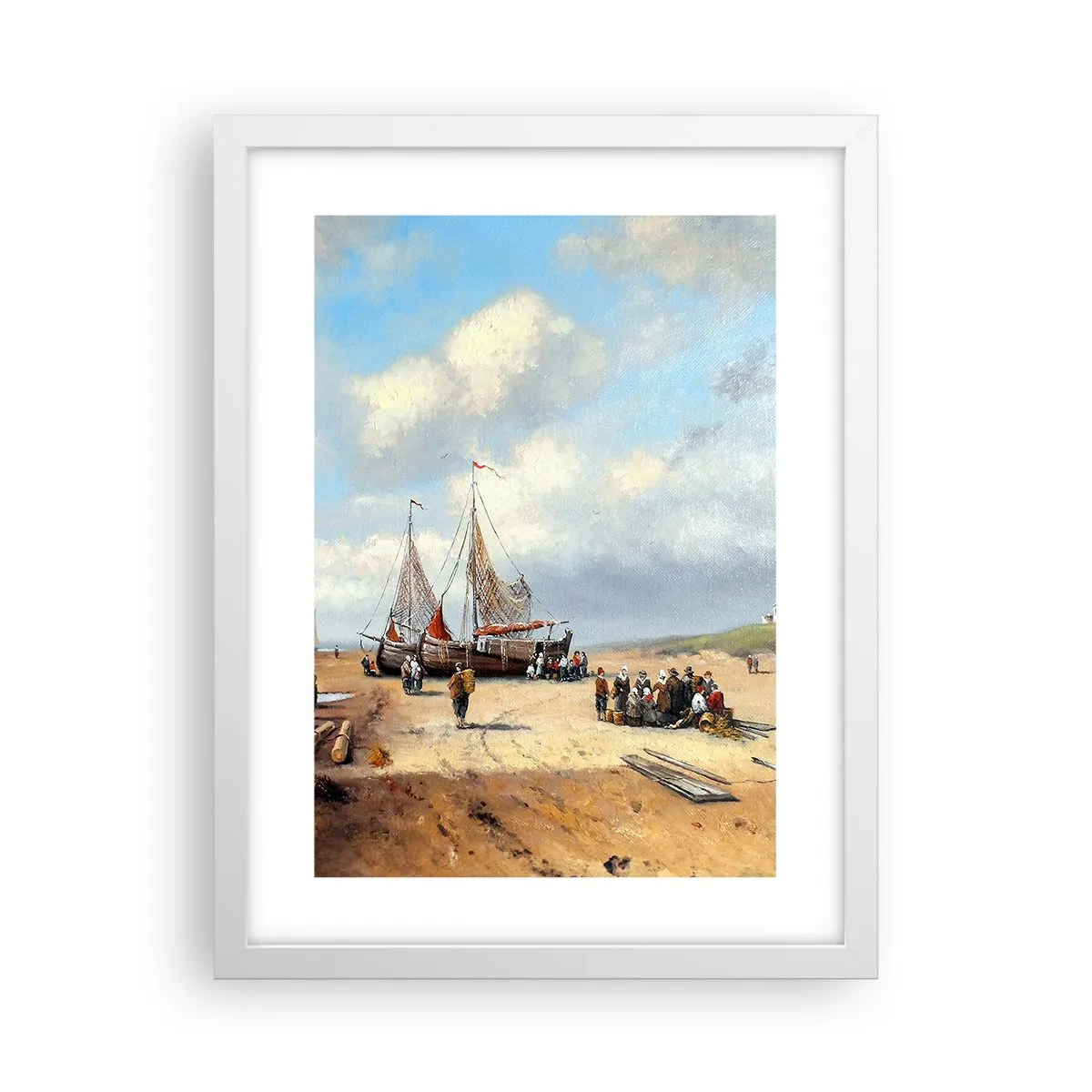 Pôster em moldura branca - Pós-caça bem-sucedida - 30x40 cm