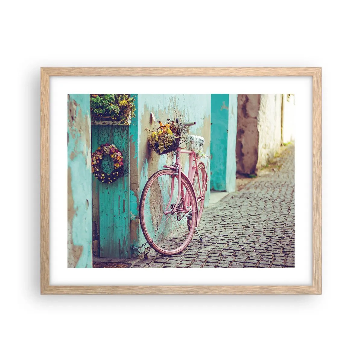 Pôster com moldura de carvalho claro - Volto logo - 50x40 cm