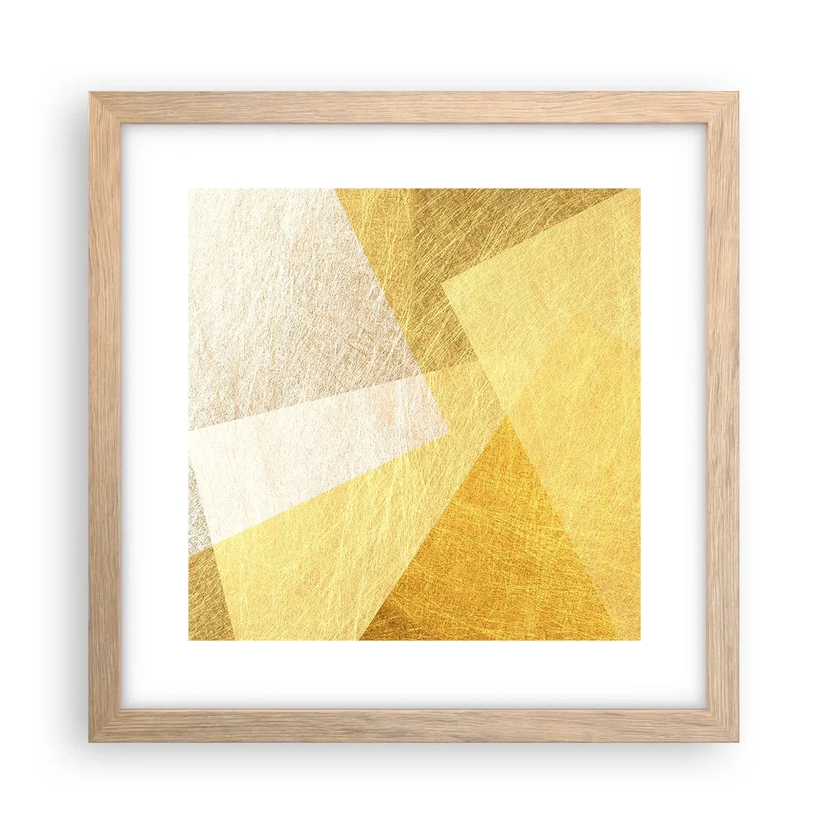 Pôster com moldura de carvalho claro - Clima geométrico - 30x30 cm