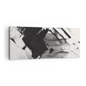 Quadro em tela - Abstração – expressão do preto - 100x40 cm