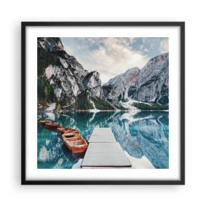 Pôster com moldura preta - Vamos mostrar-lhe a beleza - 50x50 cm