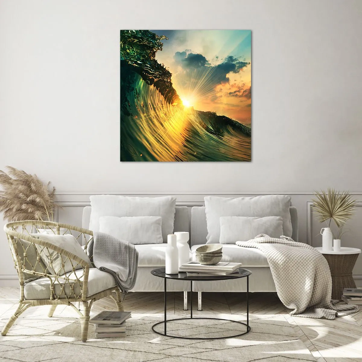 Quadro em vidro - Surfer, onde está? - 70x70 cm