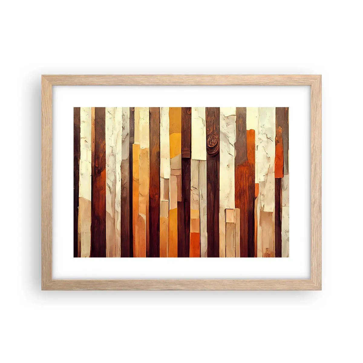 Pôster com moldura de carvalho claro - Hino das árvores da floresta - 40x30 cm