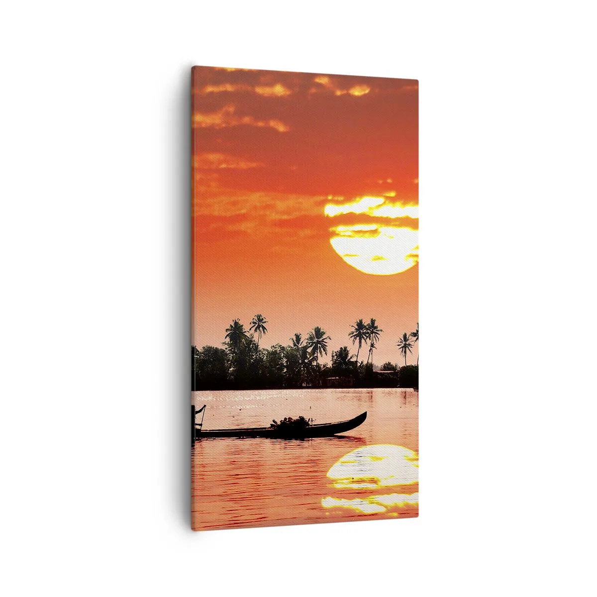 Quadro em tela - A calma dos trópicos ao pôr do sol - 55x100 cm
