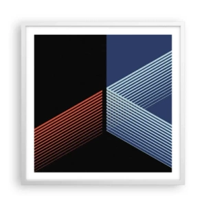 Pôster em moldura branca - Uma história simples - 60x60 cm