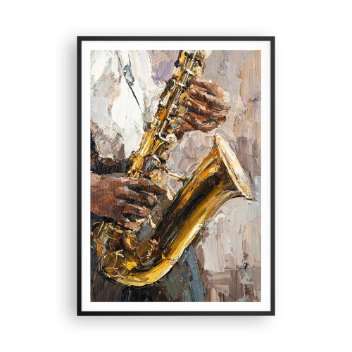 Pôster com moldura preta - Hora do solo - 70x100 cm