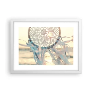 Pôster em moldura branca - Totem de renda - 40x30 cm