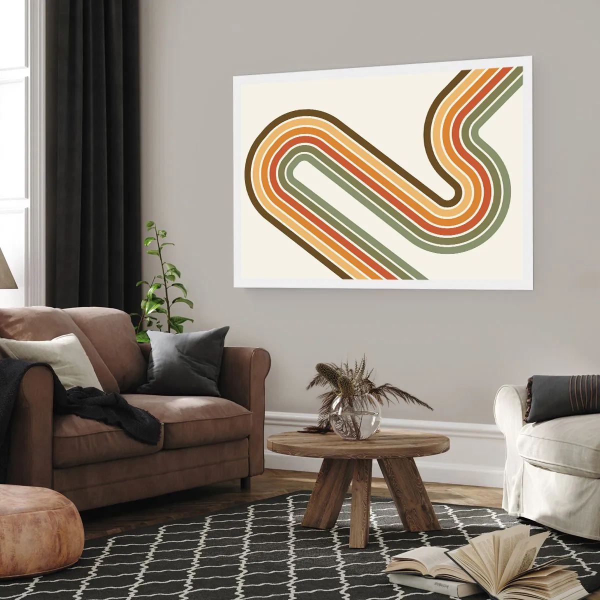 Pôster - Ziguezague para o destino - 100x70 cm