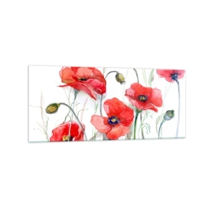 Quadro em vidro - Flores polacas - 120x50 cm