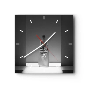 Relógio de parede - Relógio em vidro - Simplicidade refinada - 40x40 cm