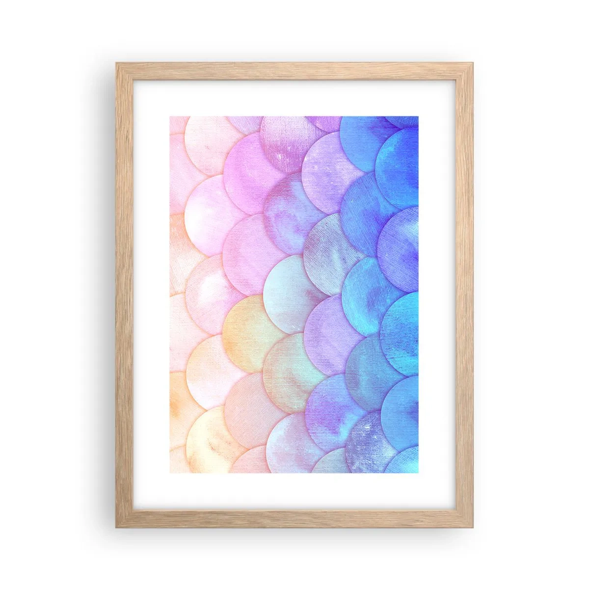 Pôster com moldura de carvalho claro - Escala de pérola - 30x40 cm
