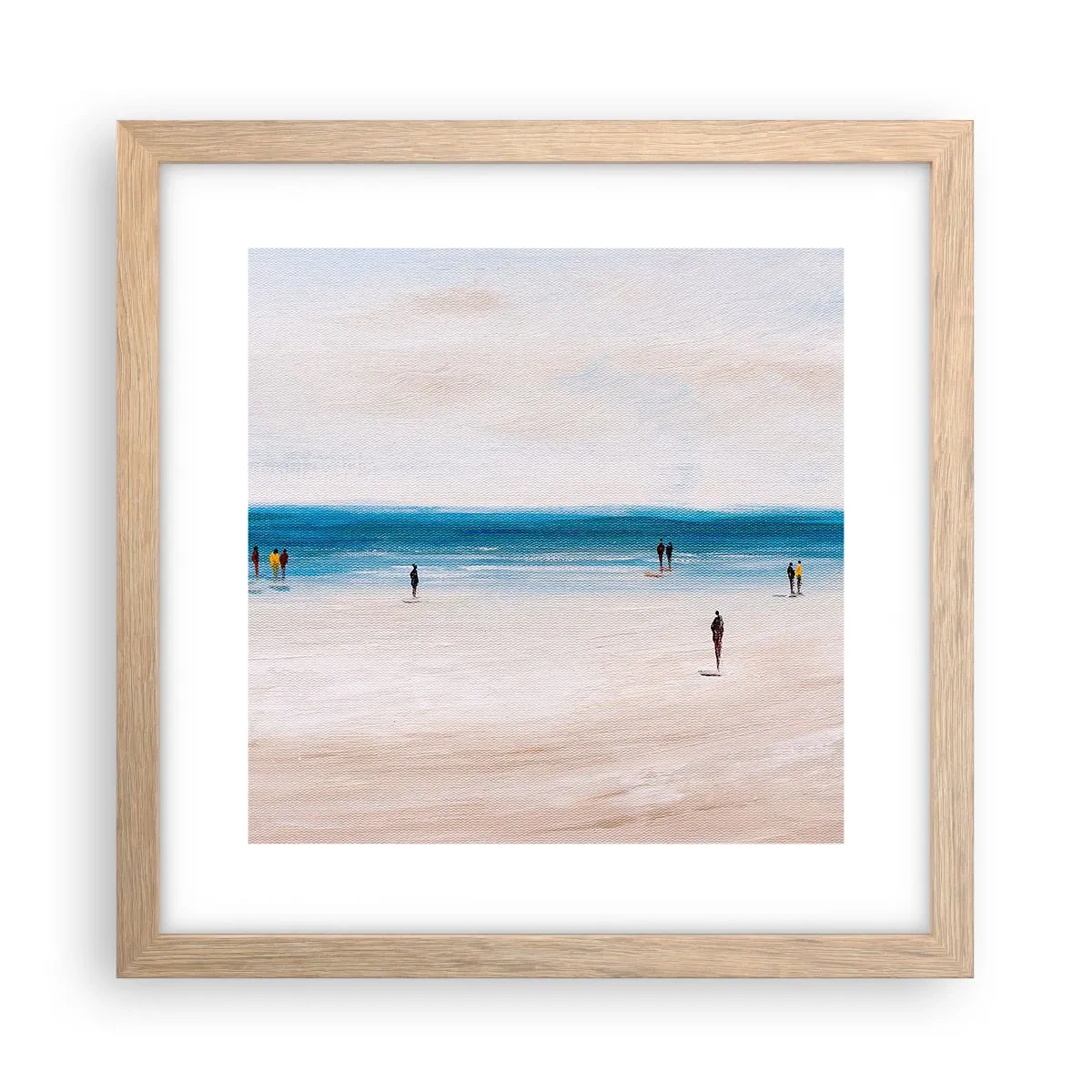 Pôster com moldura de carvalho claro - Uma necessidade natural - 30x30 cm