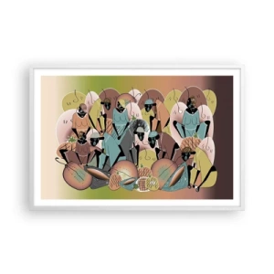 Pôster em moldura branca - Uma grande festa se aproxima - 91x61 cm