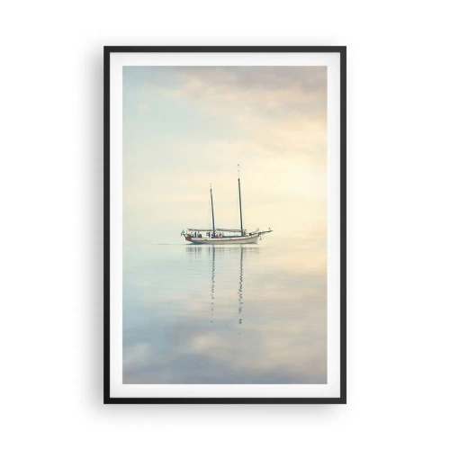 Pôster com moldura preta - Num mar de silêncio - 61x91 cm