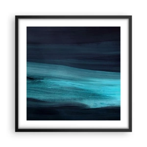 Pôster com moldura preta - Vá com o fluxo - 50x50 cm