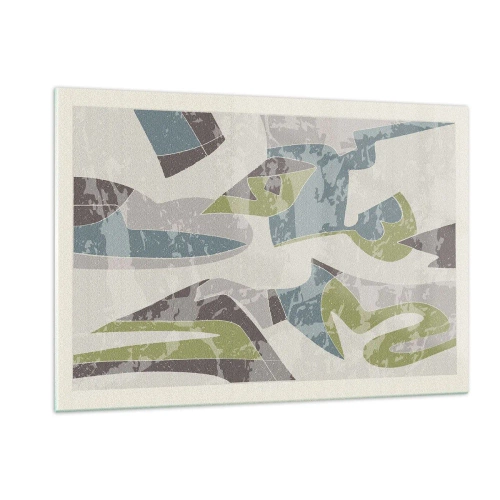 Quadro em vidro - Composição atrás do vidro - 120x80 cm