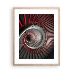 Pôster com moldura de carvalho claro - Diversão de arquitetura - 40x50 cm