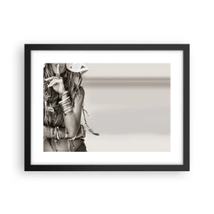 Pôster com moldura preta - Como uma menina - 40x30 cm