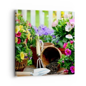 Quadro em tela - Jardim da Joana - 30x30 cm