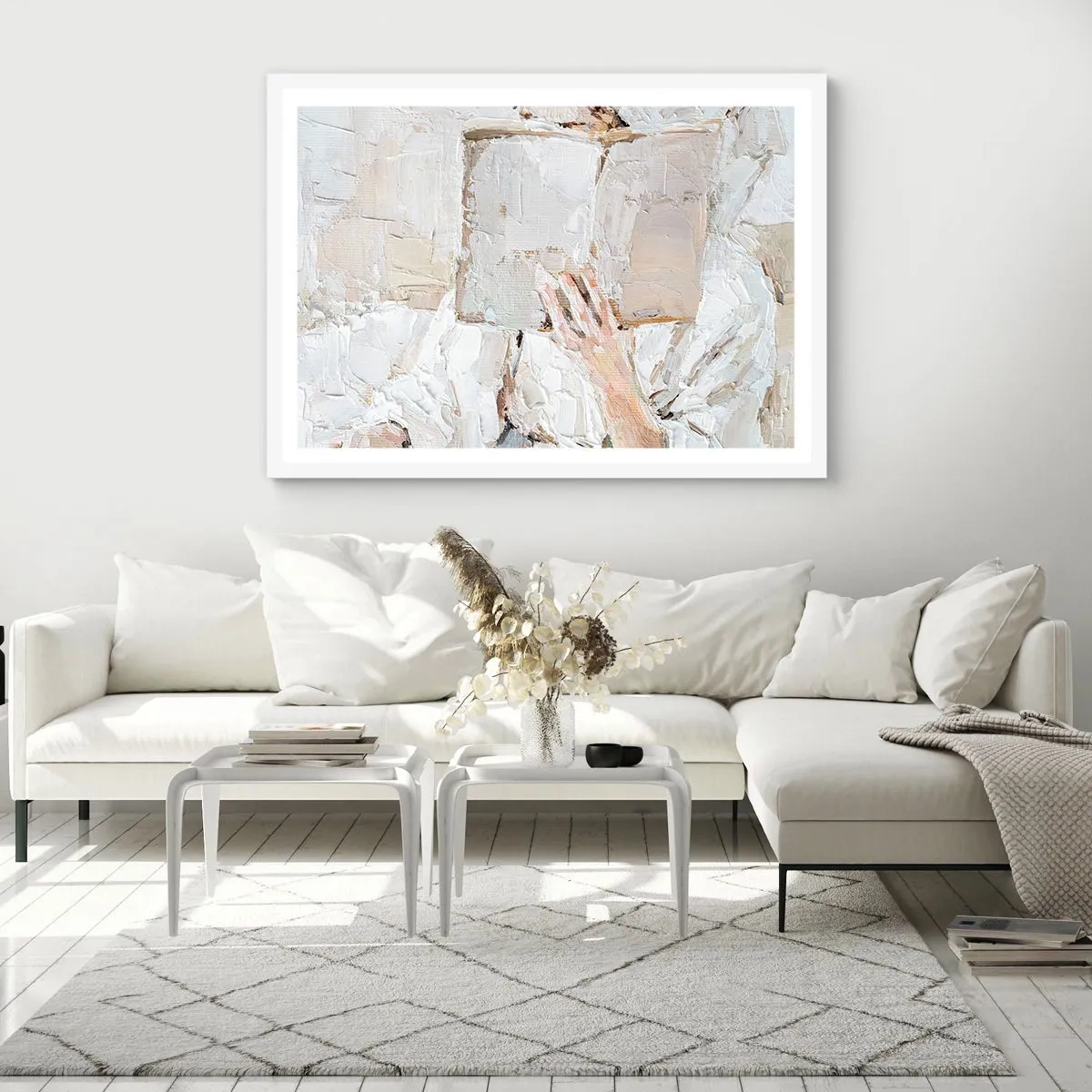 Pôster em moldura branca - Em outro mundo - 91x61 cm