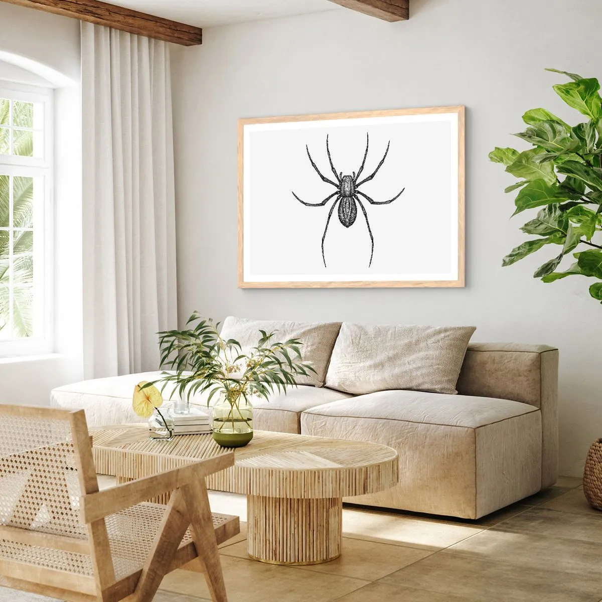 Pôster com moldura de carvalho claro - Precisão perturbadora - 70x50 cm