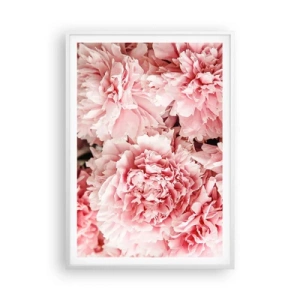 Pôster em moldura branca - Sonho rosa - 70x100 cm