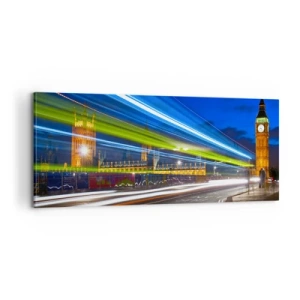 Quadro em tela - Sob o olhar atento do Big Ben - 100x40 cm