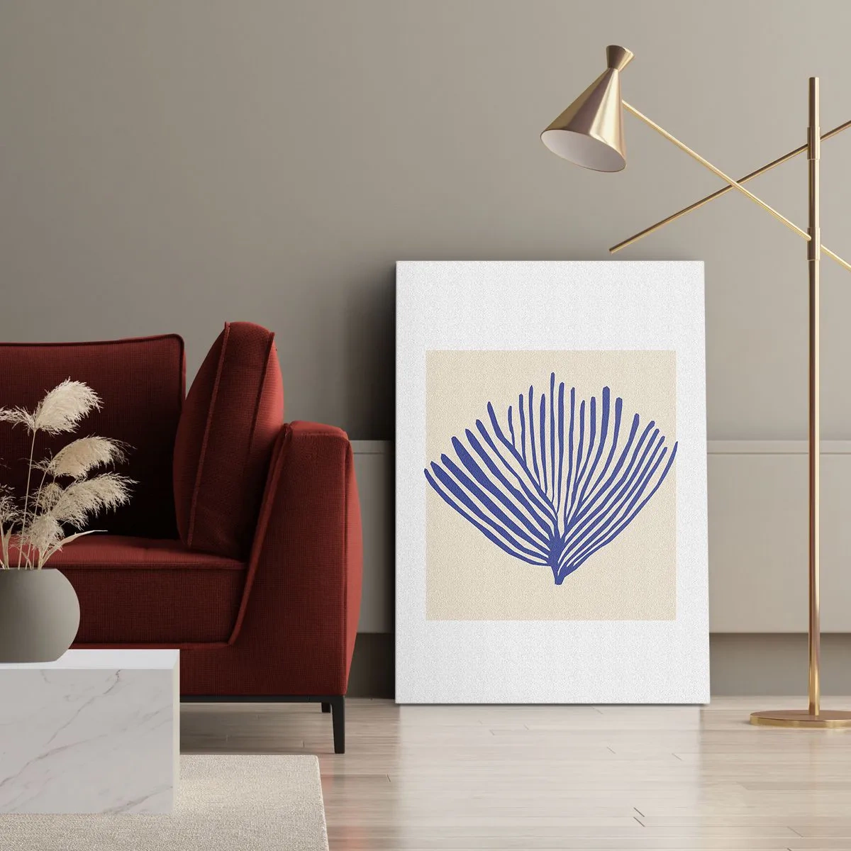 Quadro em tela - Ventilador azul - 70x100 cm