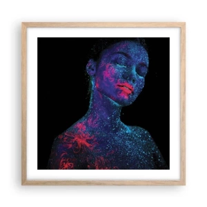 Pôster com moldura de carvalho claro - Na poeira estelar - 50x50 cm