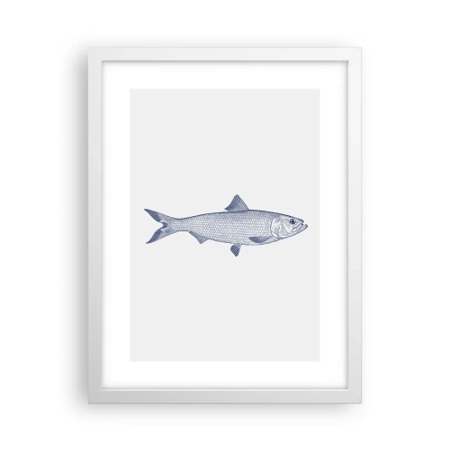 Pôster em moldura branca - Saudações dos mares do norte - 30x40 cm