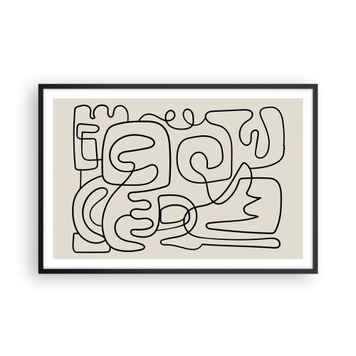 Pôster com moldura preta - Na trilha - 91x61 cm