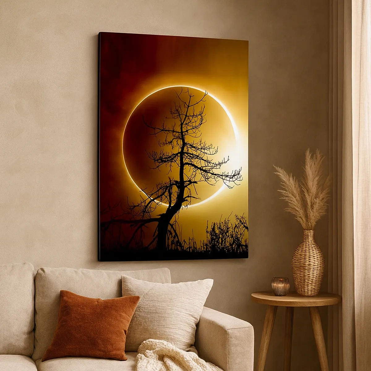 Quadro em tela - Eclipse total - 50x70 cm