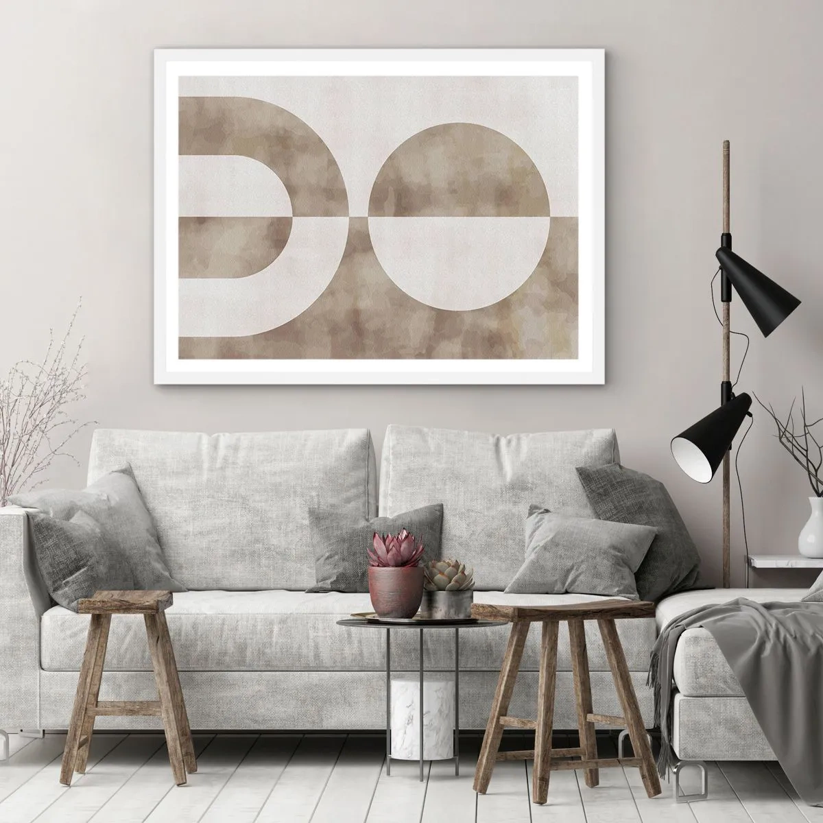 Pôster em moldura branca - Semelhanças e diferenças - 91x61 cm